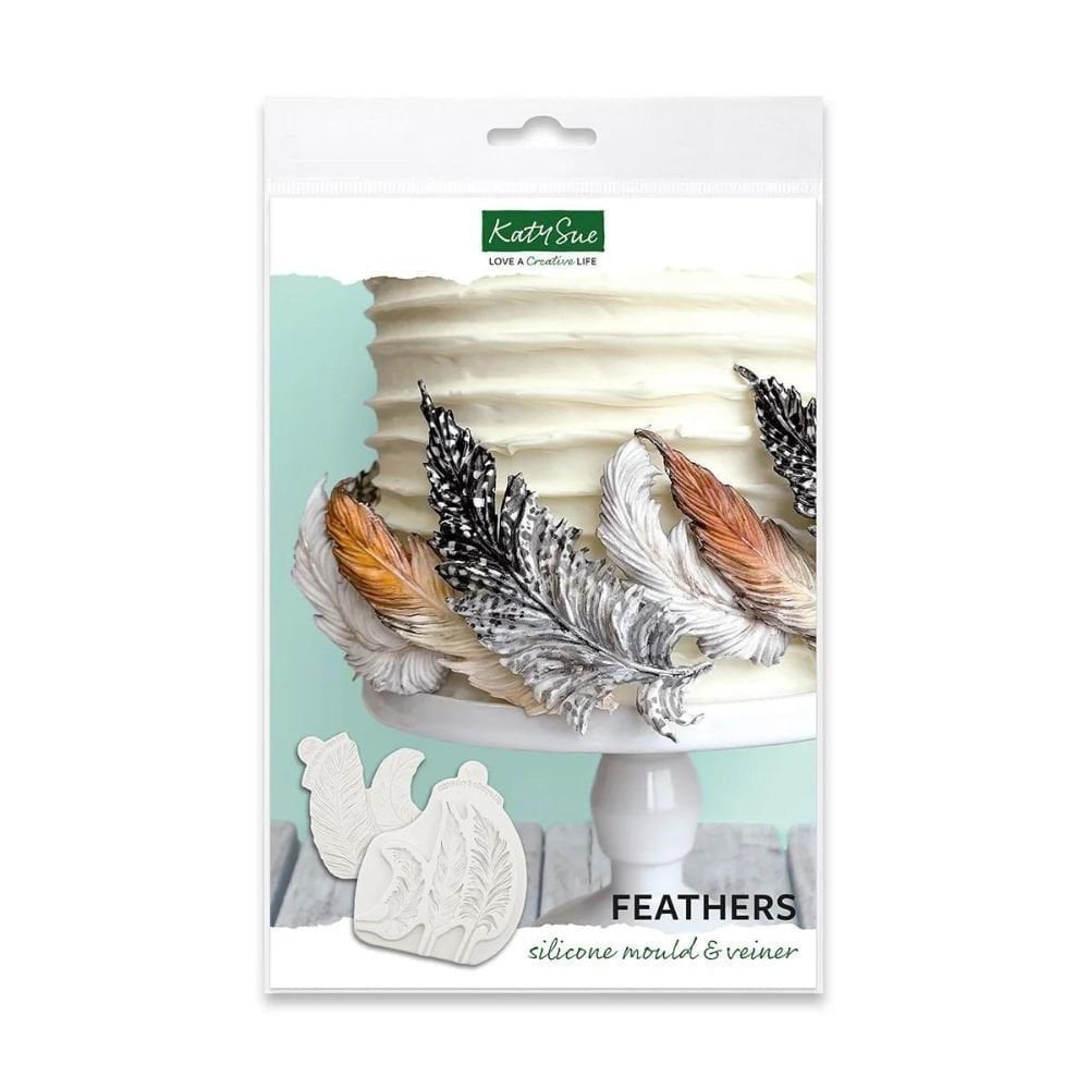 Katy Sue Designs Feathers Silicone Mould & Veiner