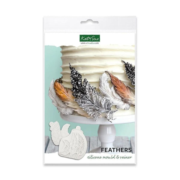 Katy Sue Designs Feathers Silicone Mould & Veiner