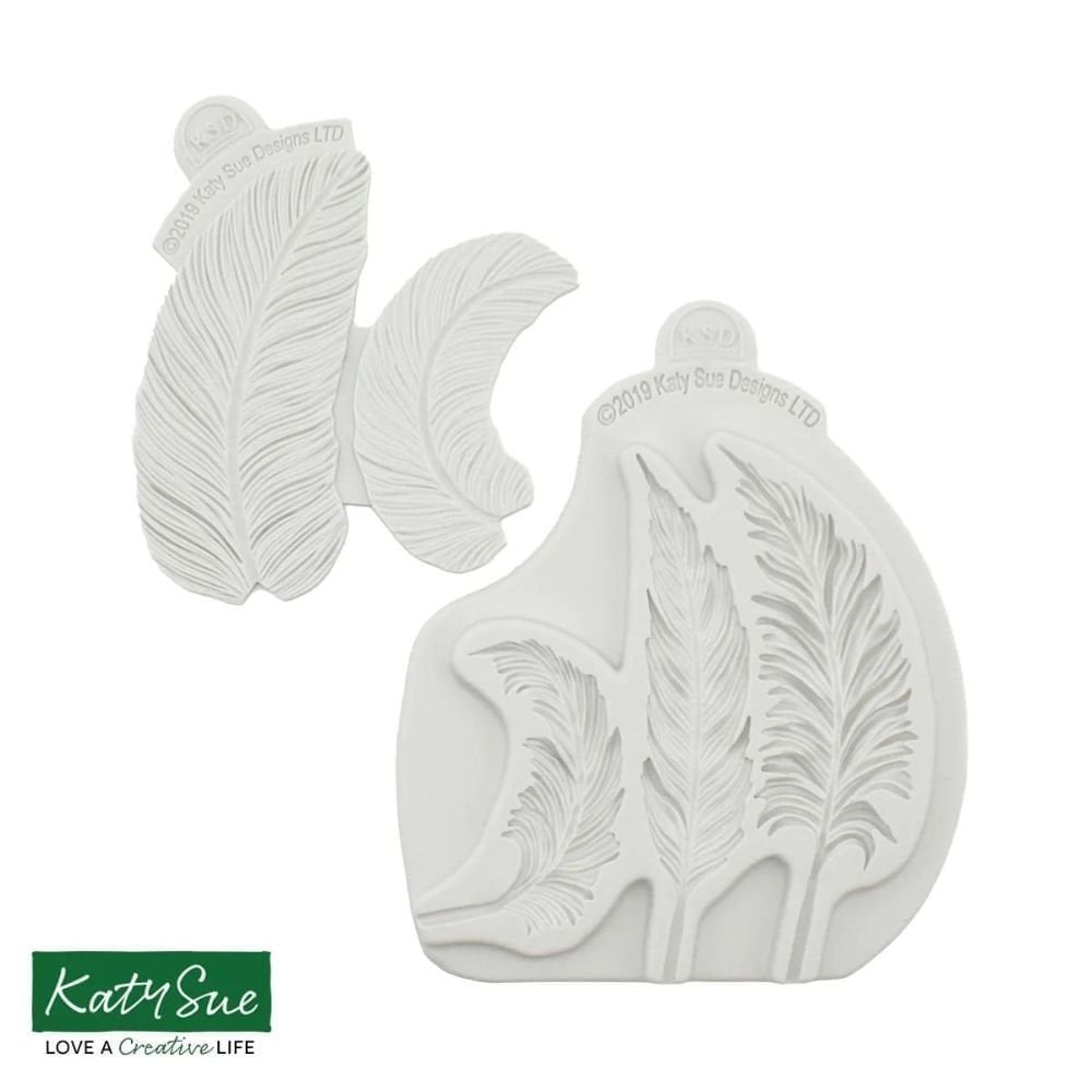 Katy Sue Designs Feathers Silicone Mould & Veiner