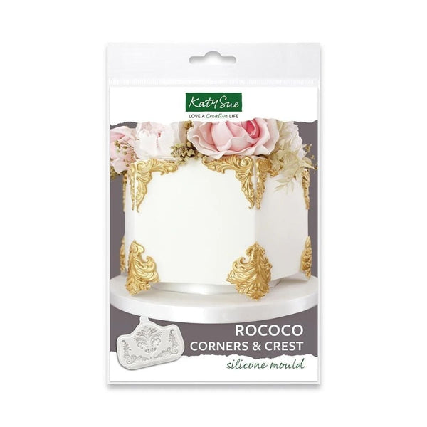 Katy Sue Designs Rococo Corners & Crest Silicone Mould