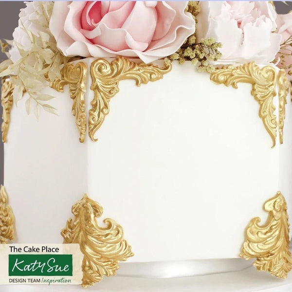 Katy Sue Designs Rococo Corners & Crest Silicone Mould