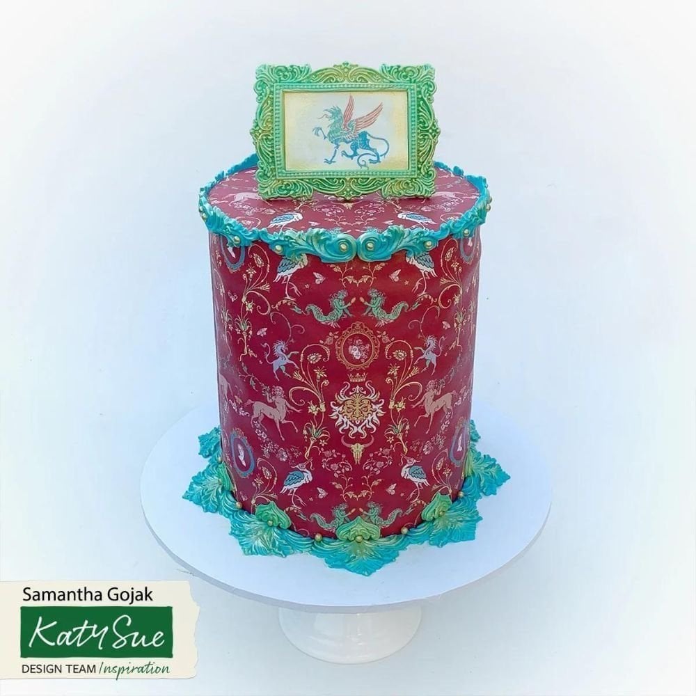Katy Sue Designs Rococo Corners & Crest Silicone Mould