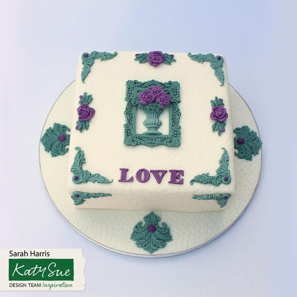 Katy Sue Designs Rococo Corners & Crest Silicone Mould