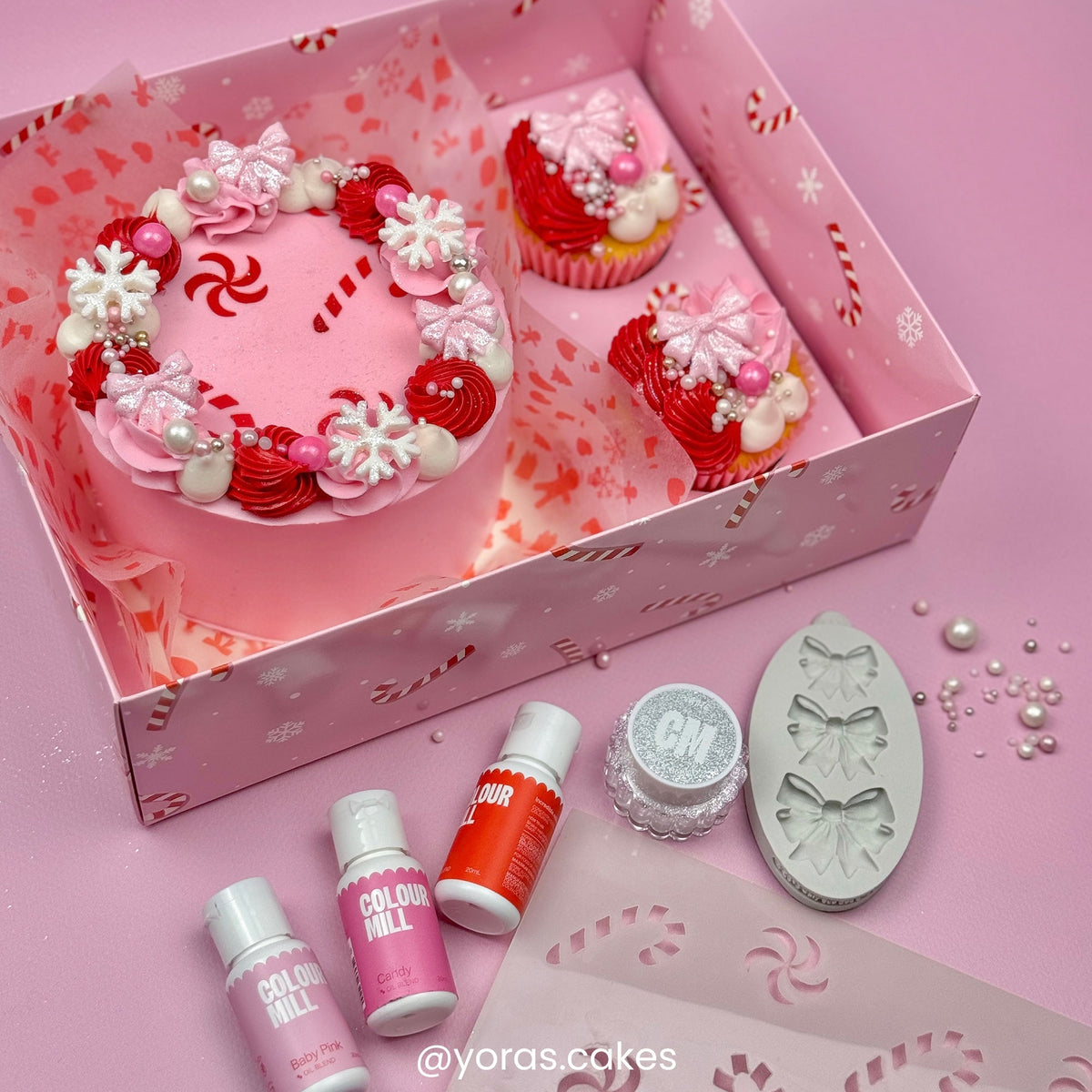 Simply Making Candy Canes Hamper & Cupcake Box - Pack Of 2