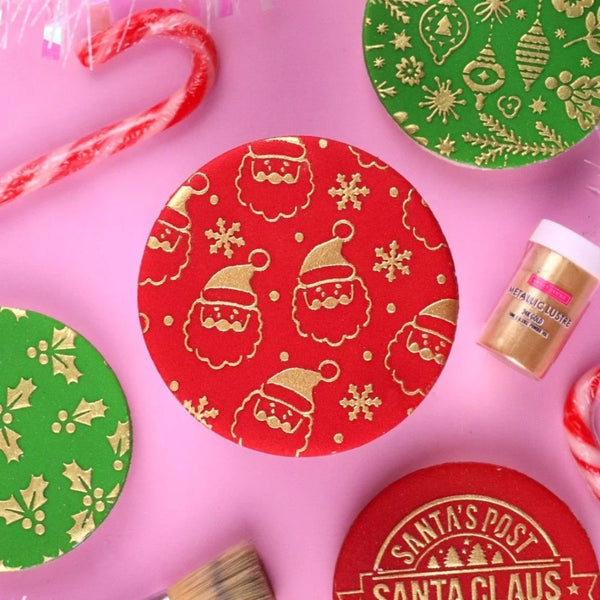 Sweet Sticks Scattered Santa Stencil