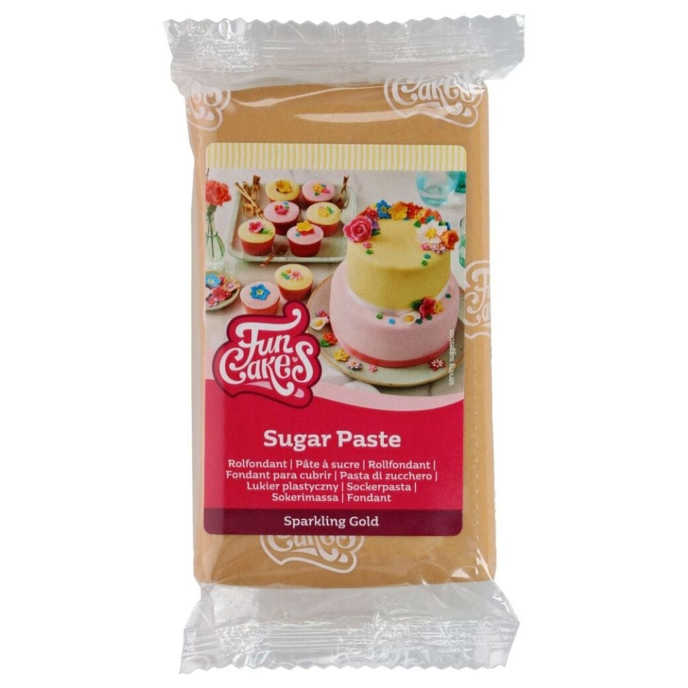 FunCakes Sparkling Gold Sugarpaste 250g