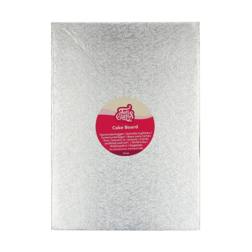 FunCakes 3mm Silver Oblong Cake Board