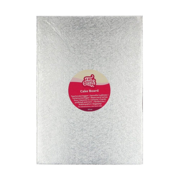 FunCakes 3mm Silver Oblong Cake Board