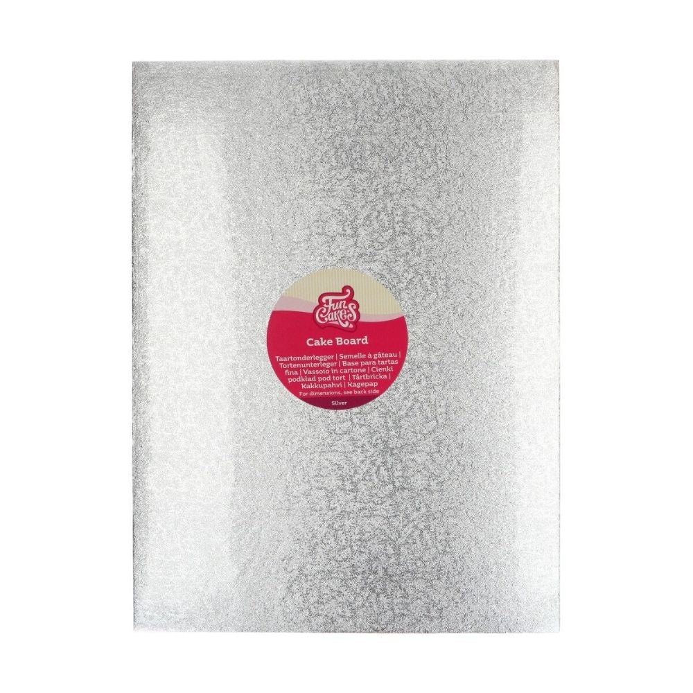 FunCakes 3mm Silver Oblong Cake Board