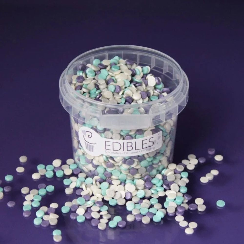 Purple Cupcakes 4mm Shimmer Frozen Confetti Sprinkles 70g
