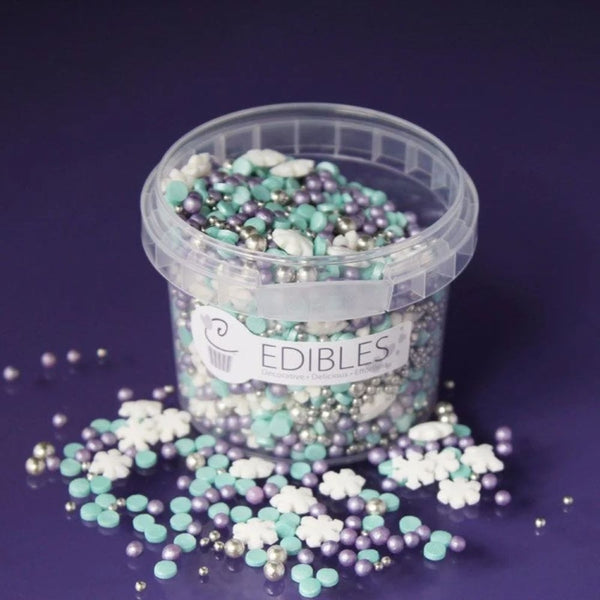 Purple Cupcakes 4mm Snow Storm Confetti Sprinkle Mix 80g
