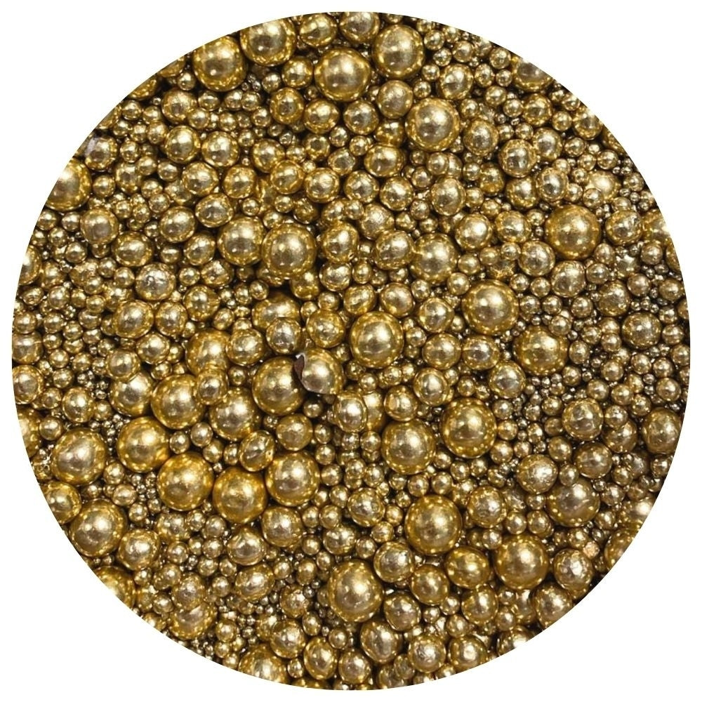 Purple Cupcakes Gold Metallic Shiny Sprinkle Mix (2mm - 10mm) 100g