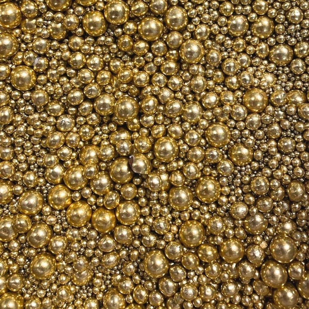 Purple Cupcakes Gold Metallic Shiny Sprinkle Mix (2mm - 10mm) 100g