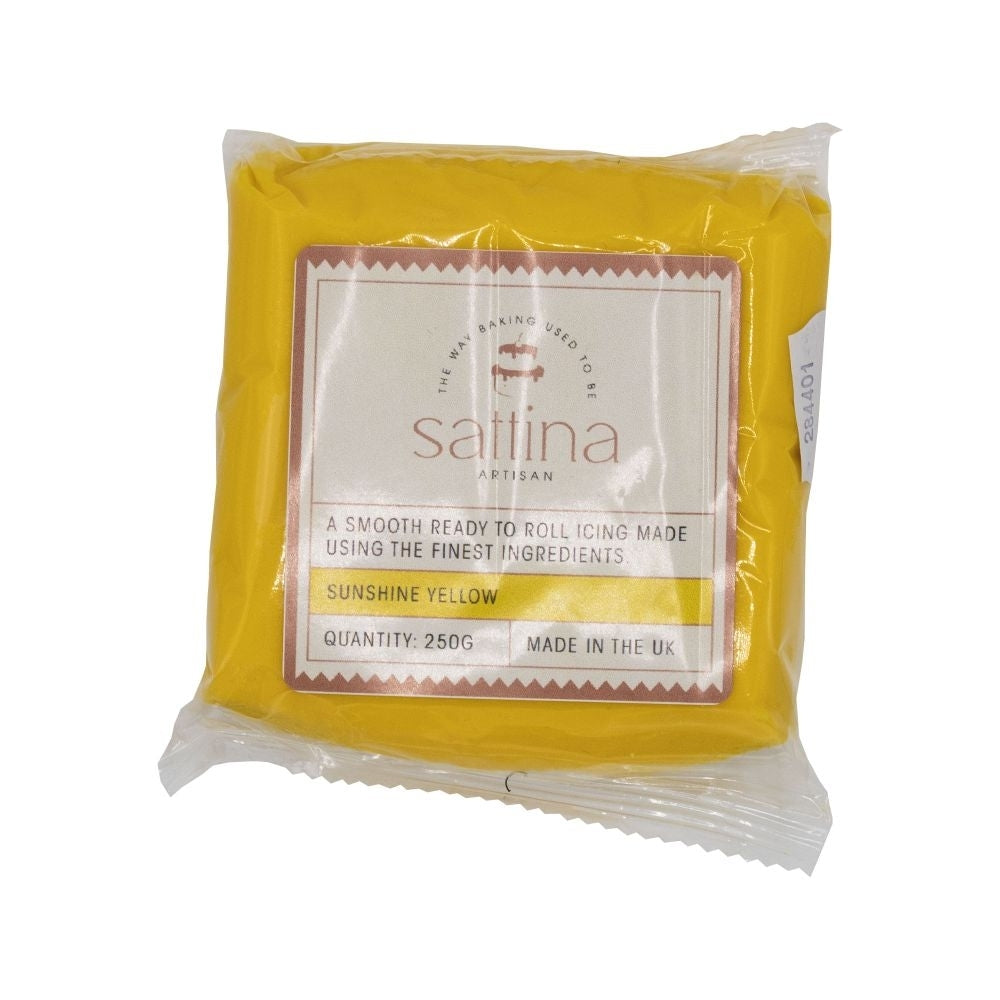 Sattina LOW DATE - Sunshine Yellow Sugarpaste 250g - Sattina [MAY 2026]
