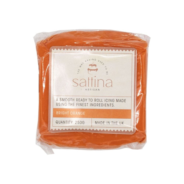 Sattina Bright Orange Sugarpaste Icing 250g