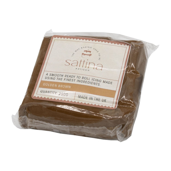 Sattina Golden Brown Sugarpaste 250g