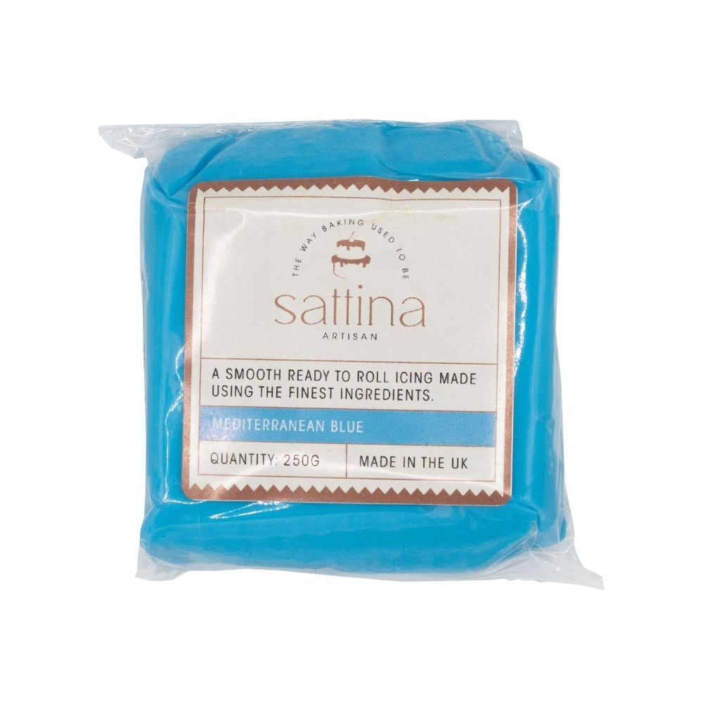 Sattina Mediterranean Blue Sugarpaste 250g