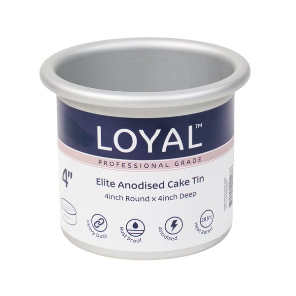 Loyal 4" Deep Round Elite Anodised Cake Tin