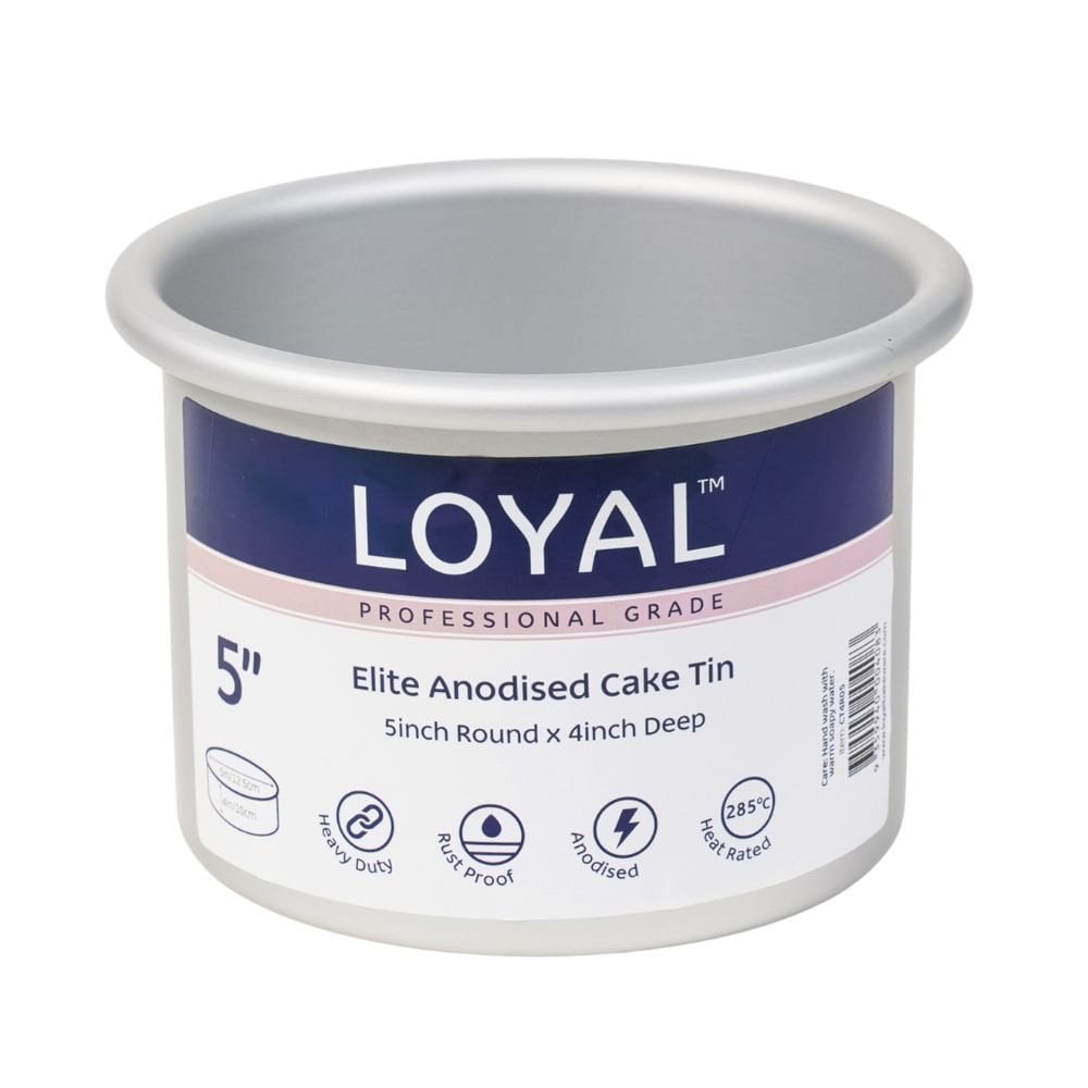 Loyal 4" Deep Round Elite Anodised Cake Tin