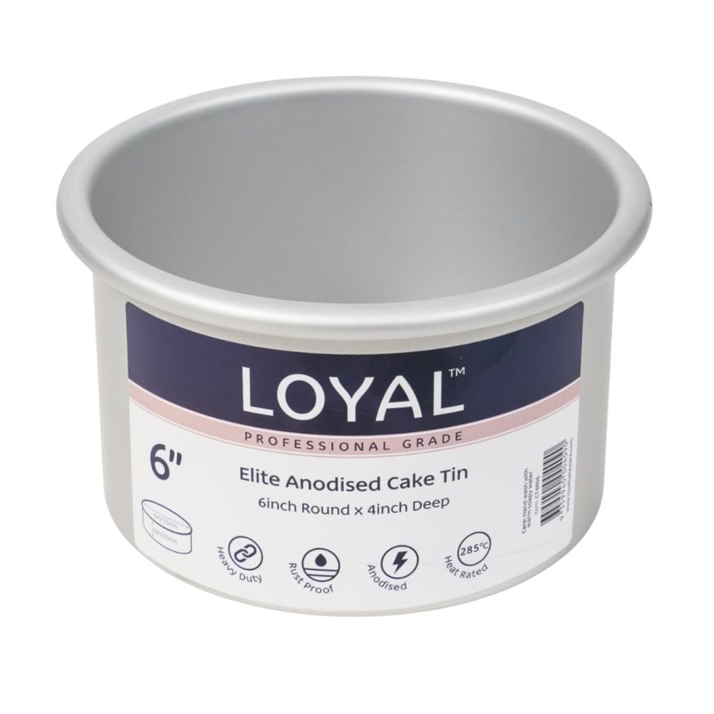 Loyal 4" Deep Round Elite Anodised Cake Tin