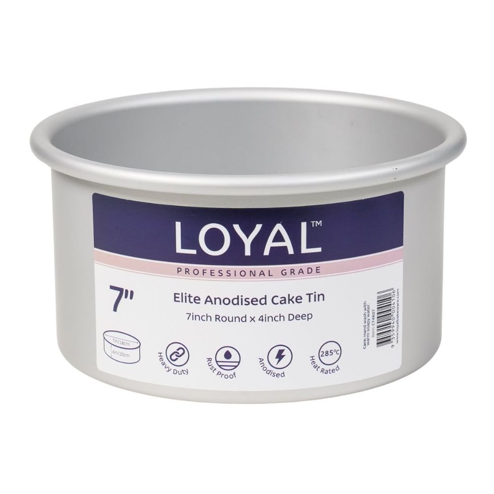 Loyal 4" Deep Round Elite Anodised Cake Tin