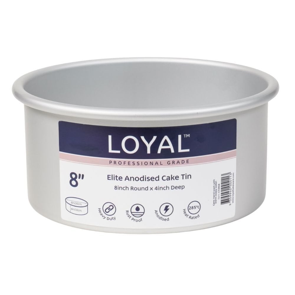 Loyal 4" Deep Round Elite Anodised Cake Tin