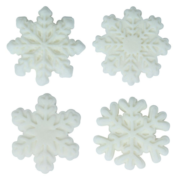 PME Let It Snow Christmas Snowflake Edible Sugar Toppers x 12