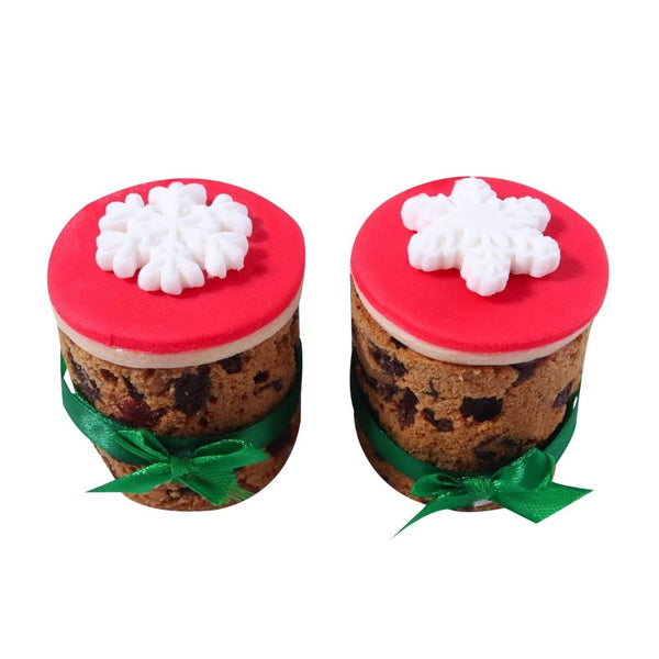 PME Let It Snow Christmas Snowflake Edible Sugar Toppers x 12