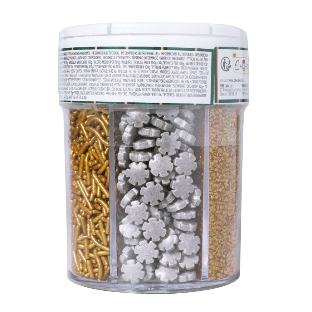PME Holiday Sparkle 6-in-1 Christmas Sprinkles 196g