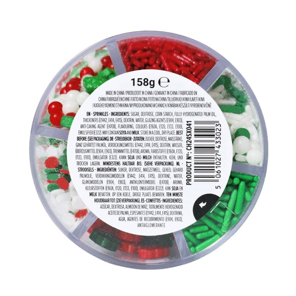 PME Deck The Halls 6-in-1 Christmas Sprinkles 158g