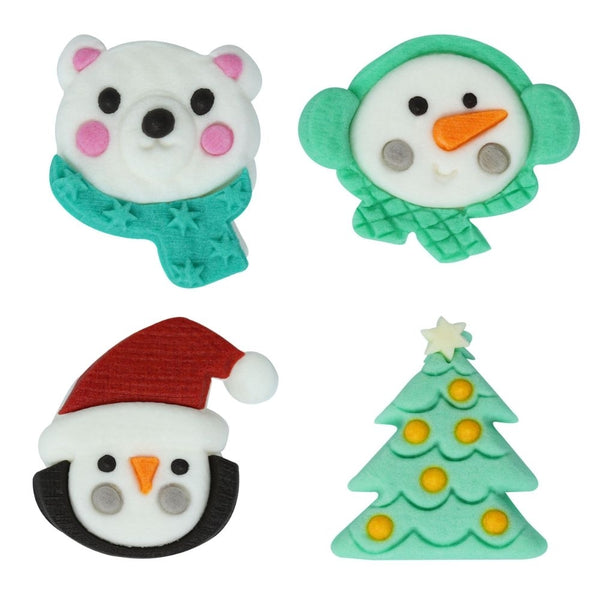 PME North Pole Express Christmas Edible Sugar Toppers x 12