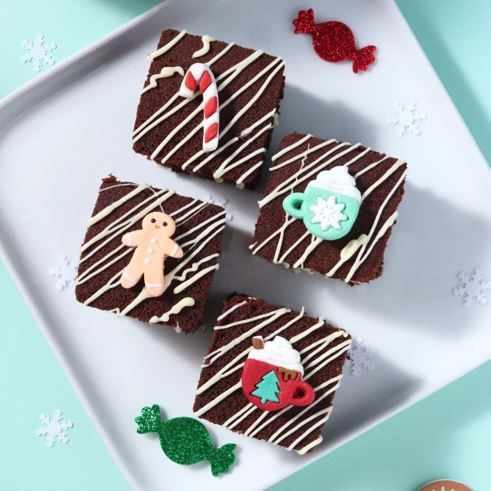 PME Christmas Cheer Edible Sugar Toppers x 12