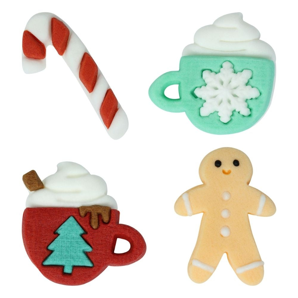 PME Christmas Cheer Edible Sugar Toppers x 12