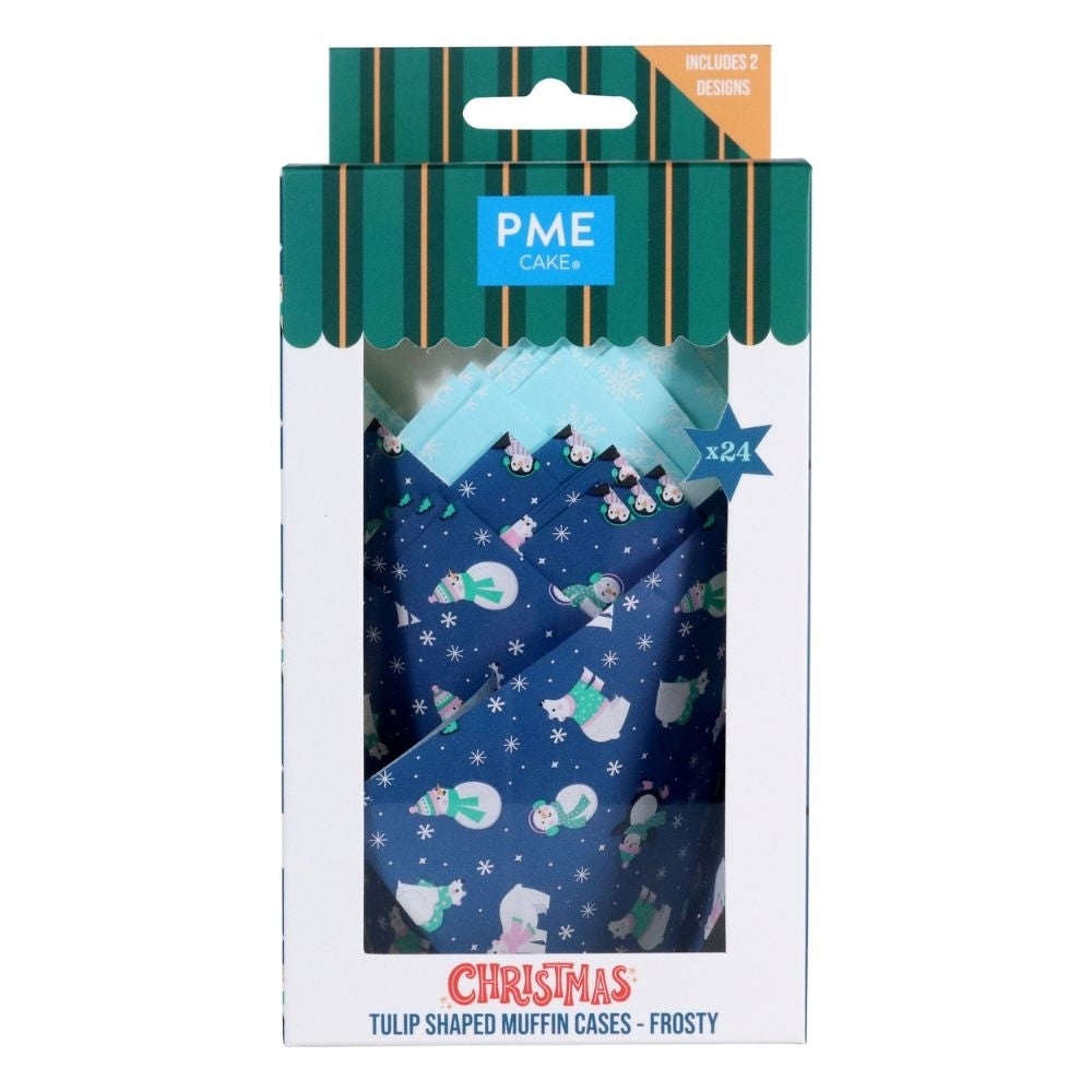 PME Frosty Christmas Tulip Muffin Cases x 24