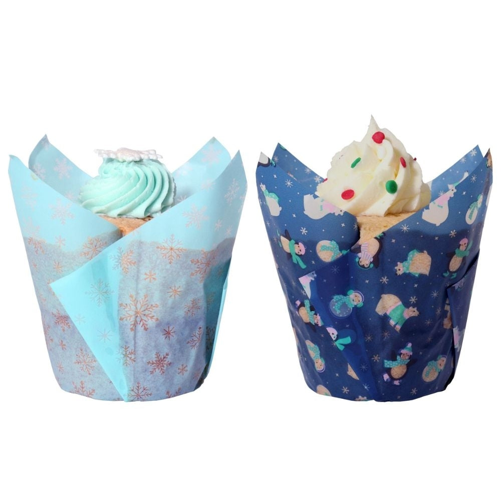 PME Frosty Christmas Tulip Muffin Cases x 24