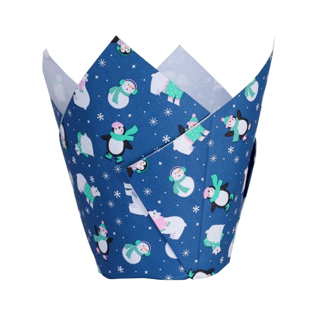 PME Frosty Christmas Tulip Muffin Cases x 24