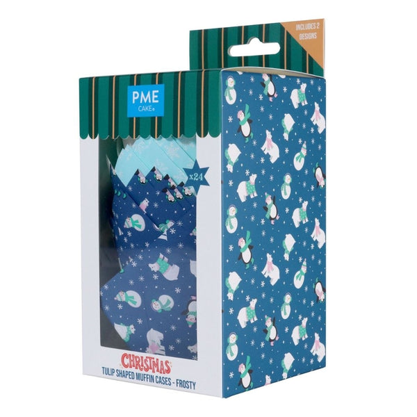 PME Frosty Christmas Tulip Muffin Cases x 24