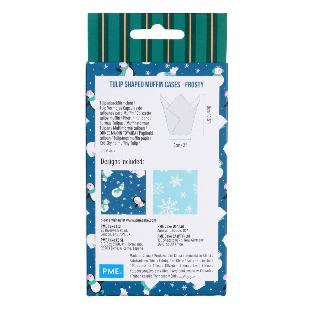 PME Frosty Christmas Tulip Muffin Cases x 24