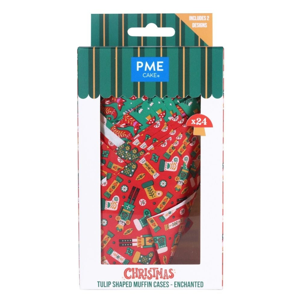 PME Enchanted Christmas Tulip Muffin Cases x 24