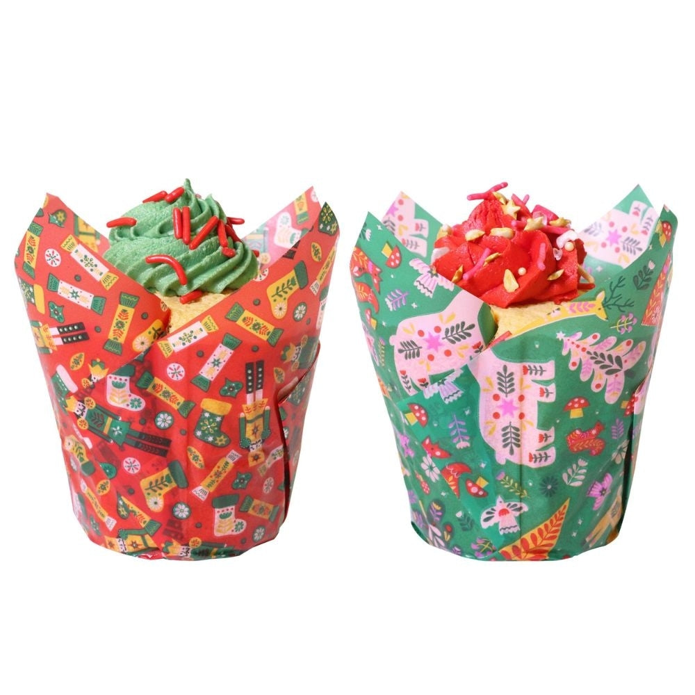 PME Enchanted Christmas Tulip Muffin Cases x 24