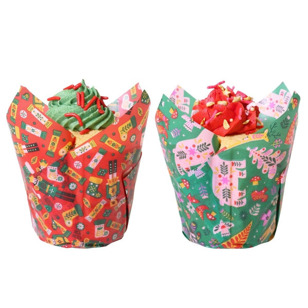 PME Enchanted Christmas Tulip Muffin Cases x 24