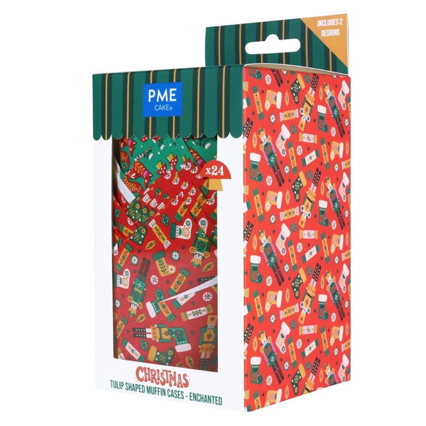 PME Enchanted Christmas Tulip Muffin Cases x 24