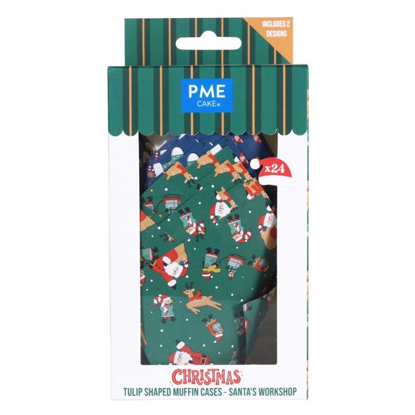 PME Santa's Workshop Christmas Tulip Muffin Cases x 24