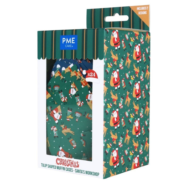 PME Santa's Workshop Christmas Tulip Muffin Cases x 24