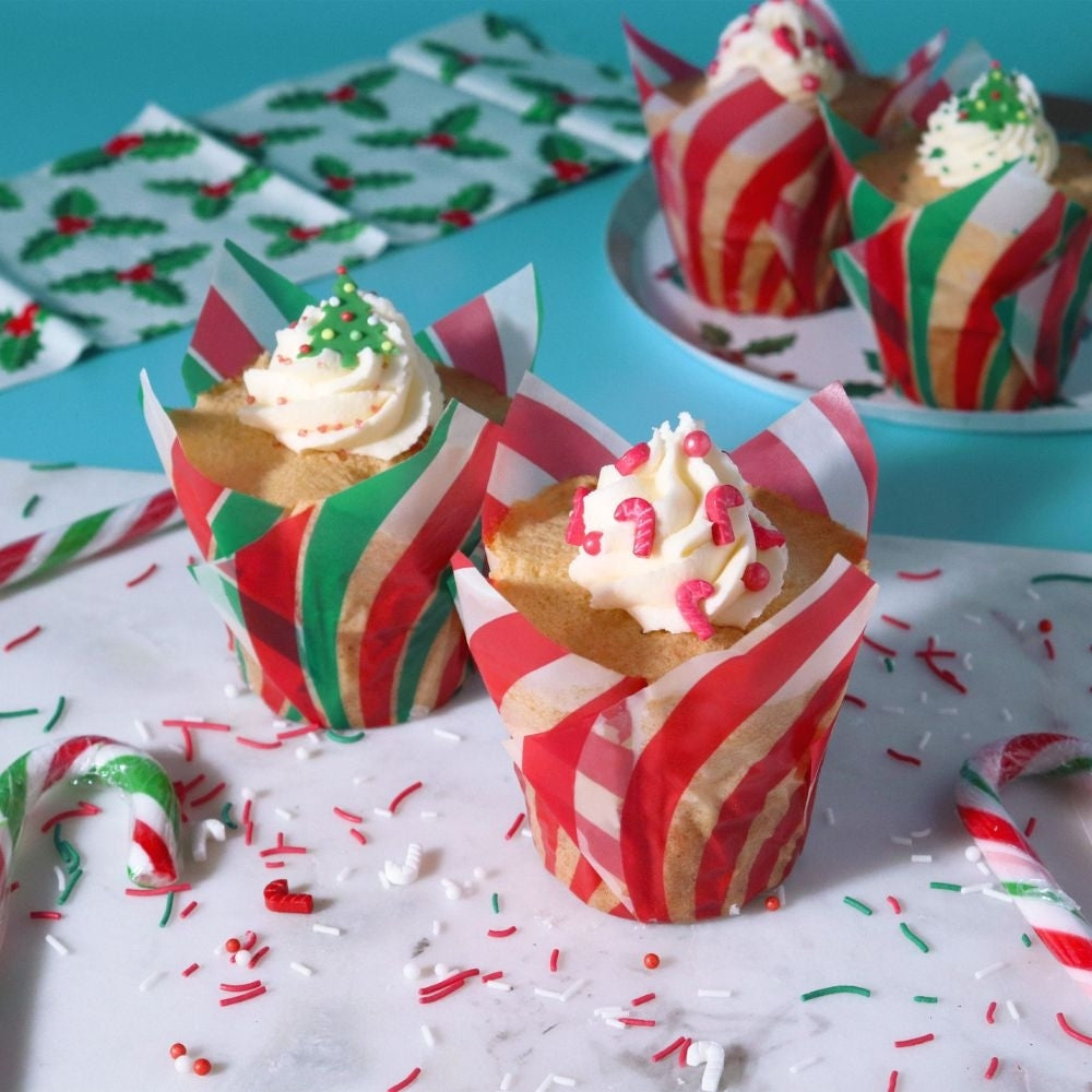 PME Candy Cane Christmas Muffin Cases x 24