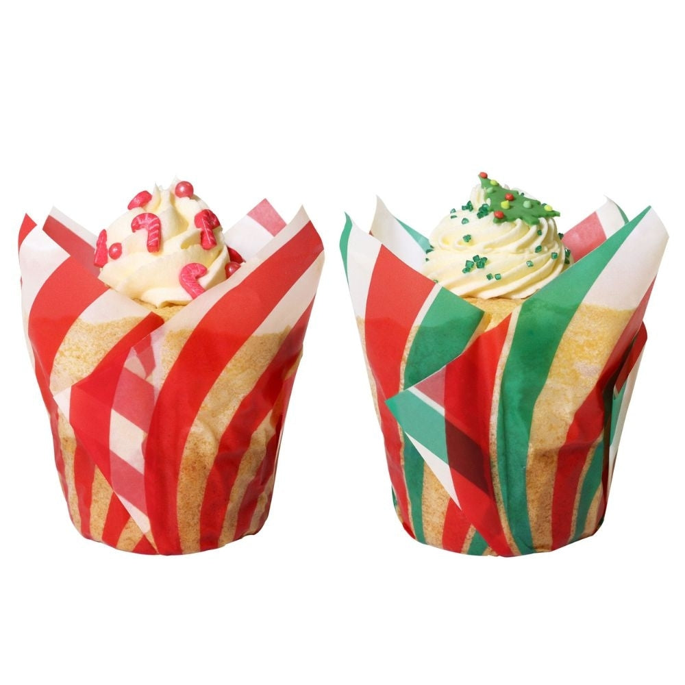 PME Candy Cane Christmas Muffin Cases x 24