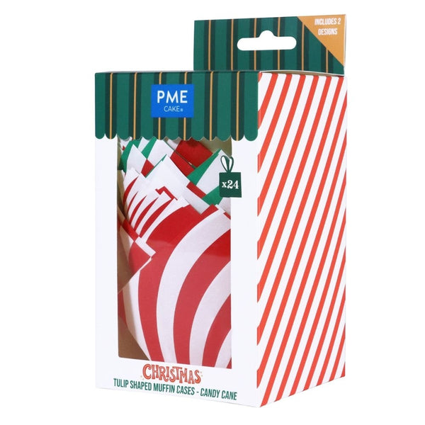 PME Candy Cane Christmas Muffin Cases x 24