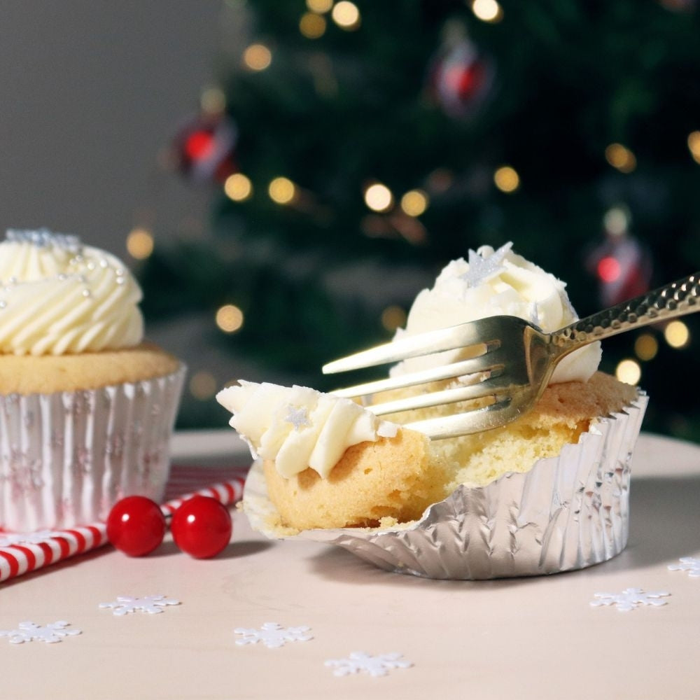 PME Silver Snow Christmas Foil-lined Cupcake Cases x 60