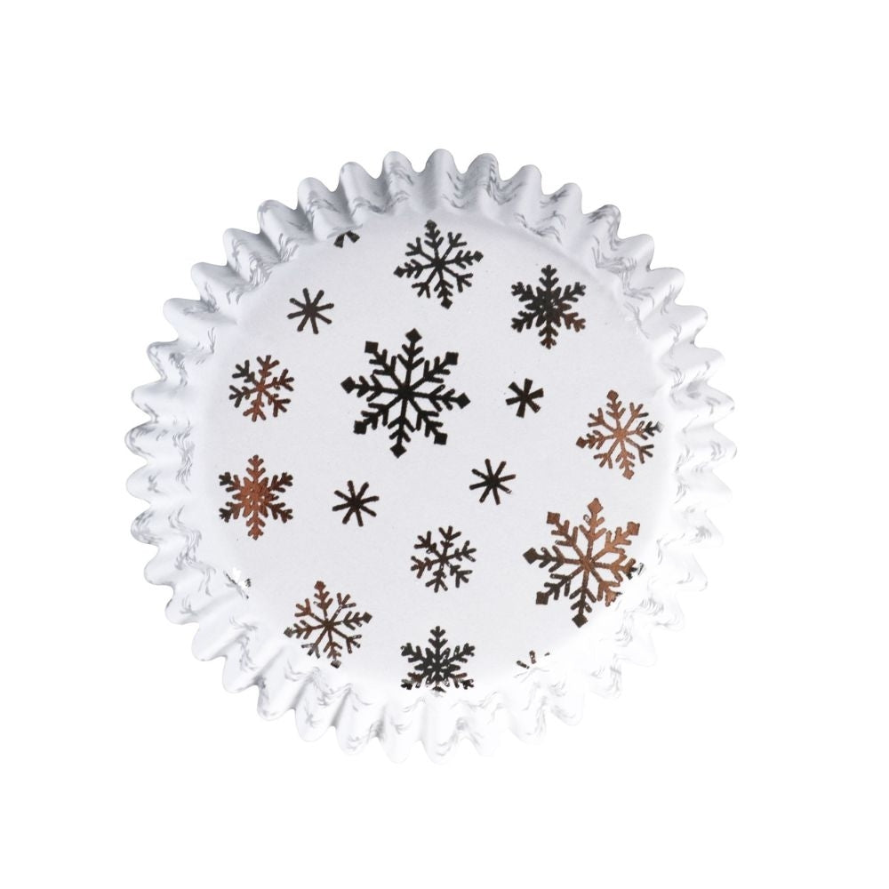PME Silver Snow Christmas Foil-lined Cupcake Cases x 60