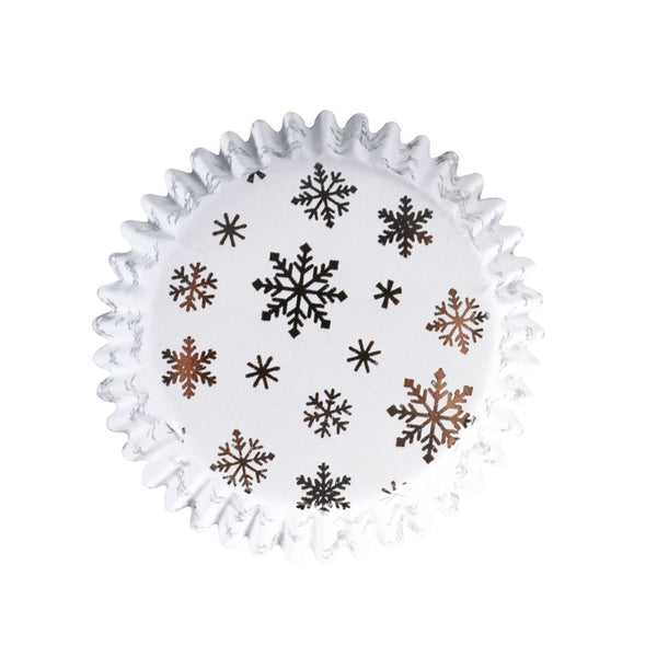 PME Silver Snow Christmas Foil-lined Cupcake Cases x 60